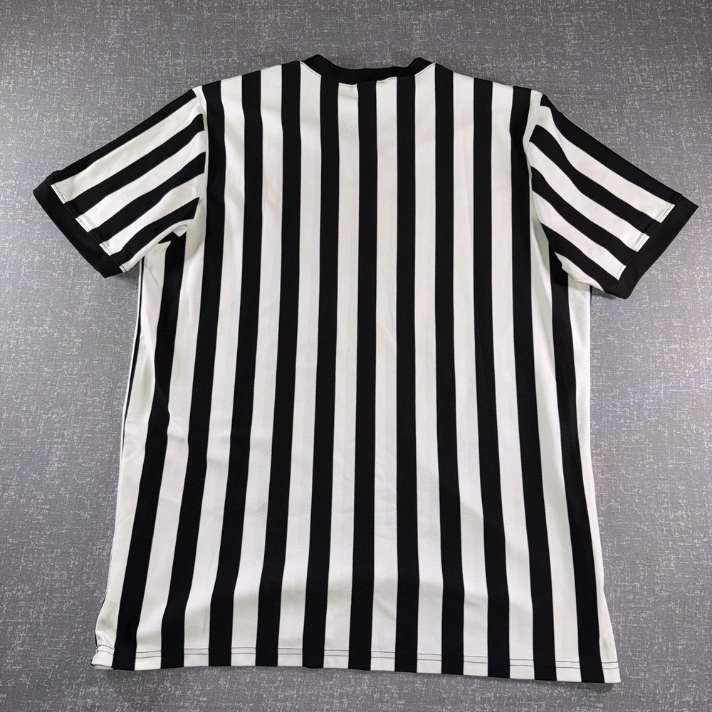 Dick's Sporting Goods Shirt Mens XL Black White Stripe Referee V Neck Jersey - Picture 7 of 8